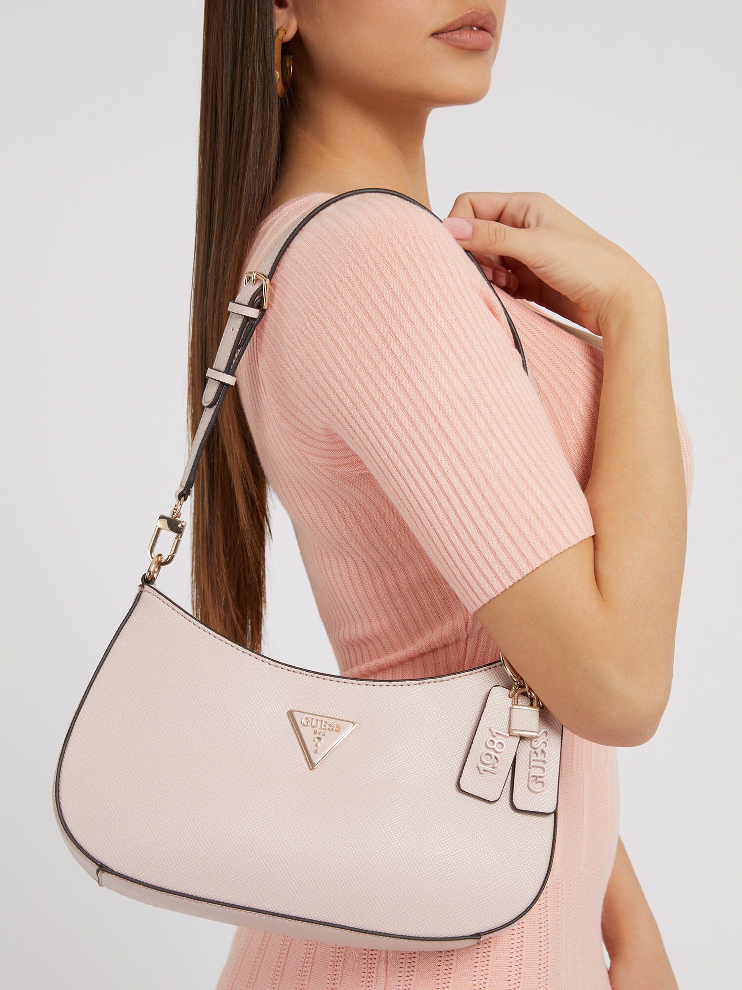 Shop GUESS Online Noelle Top Zip Shoulder Bag