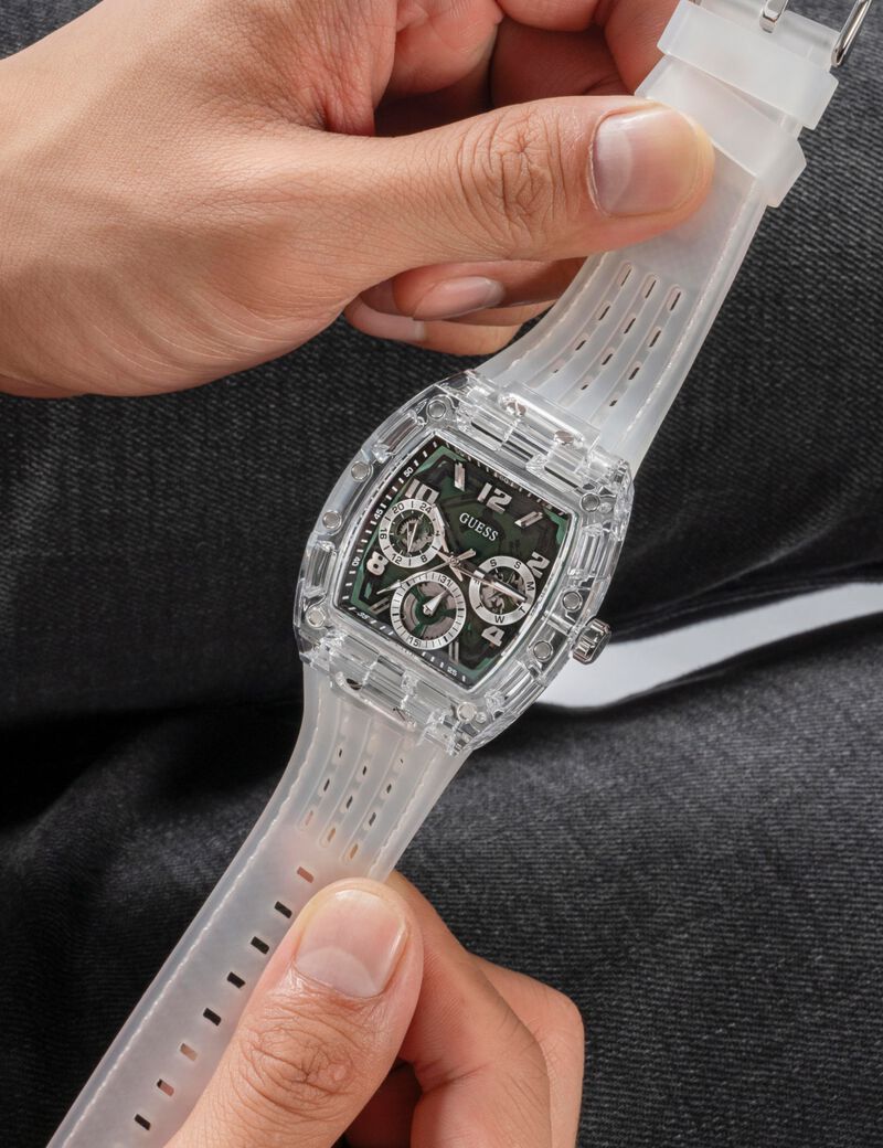 Clear Quartz Analog Silicone Watch