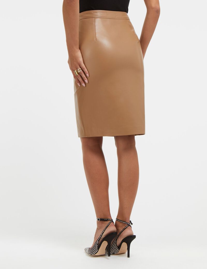 Shop Guess Online Faux Leather Midi Skirt