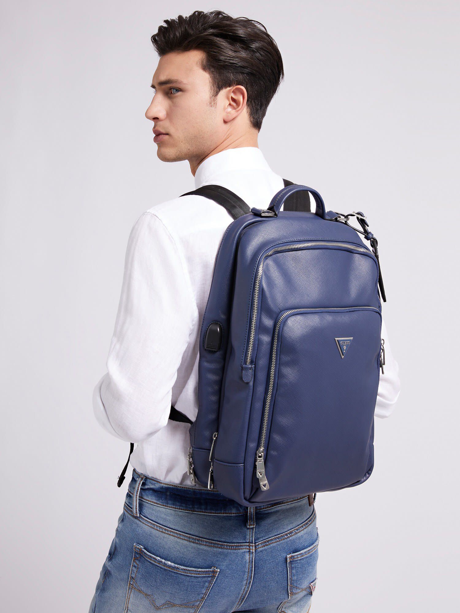 Shop GUESS Online Certosa Saffiano Backpack