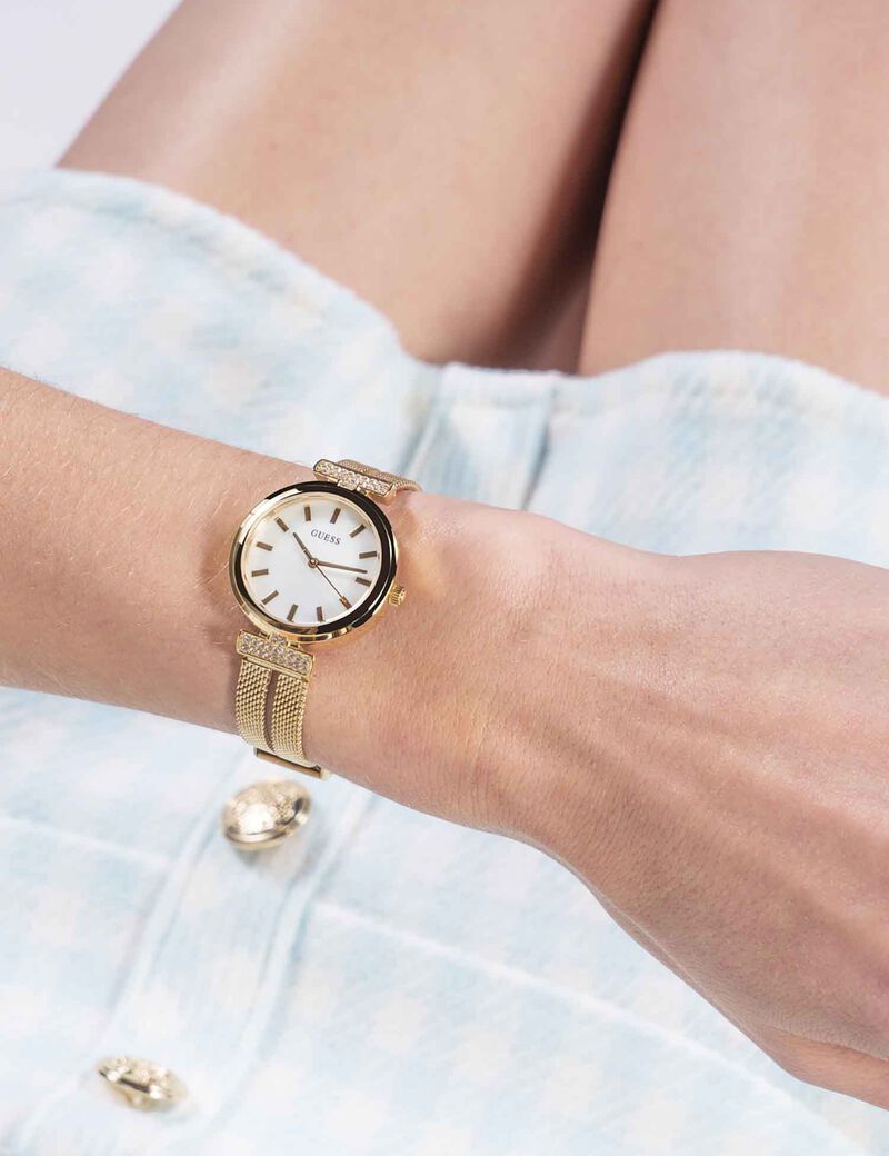 Gold-tone Mesh Analog Watch