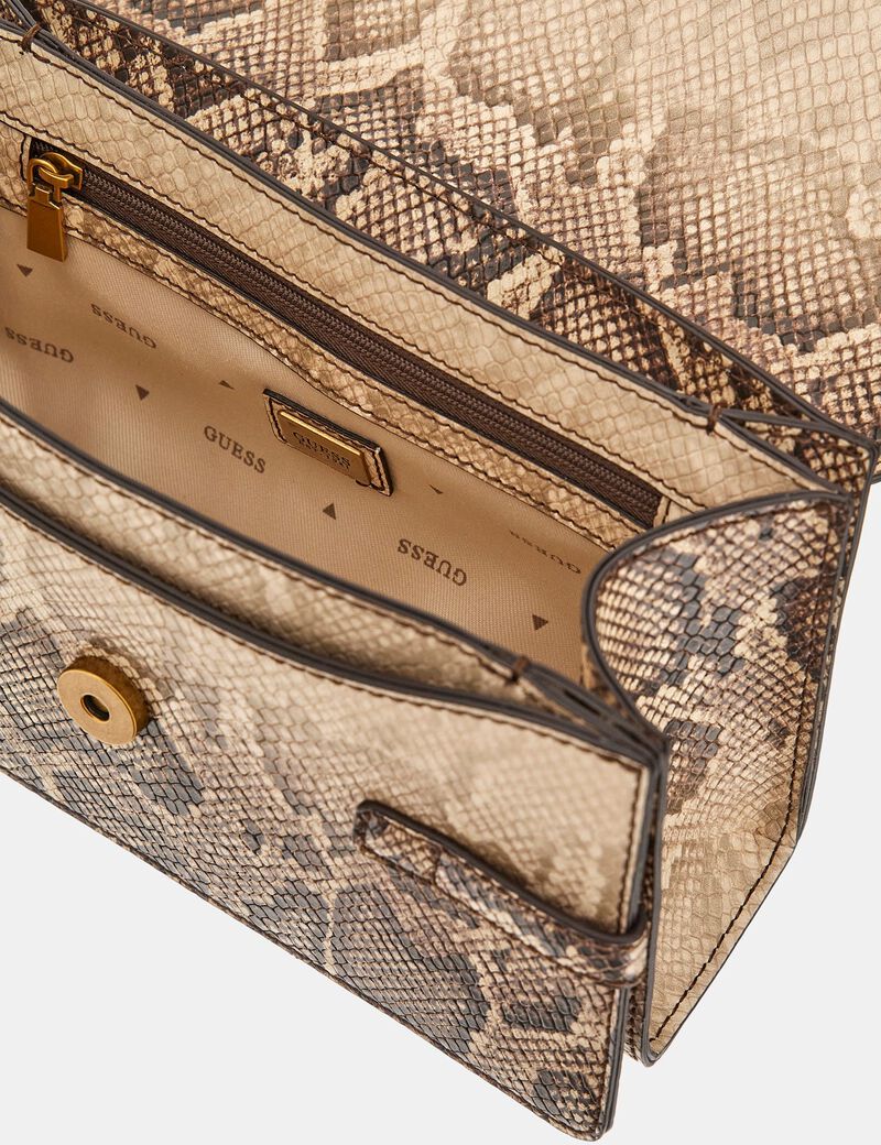 Sibel python-print mini handbag