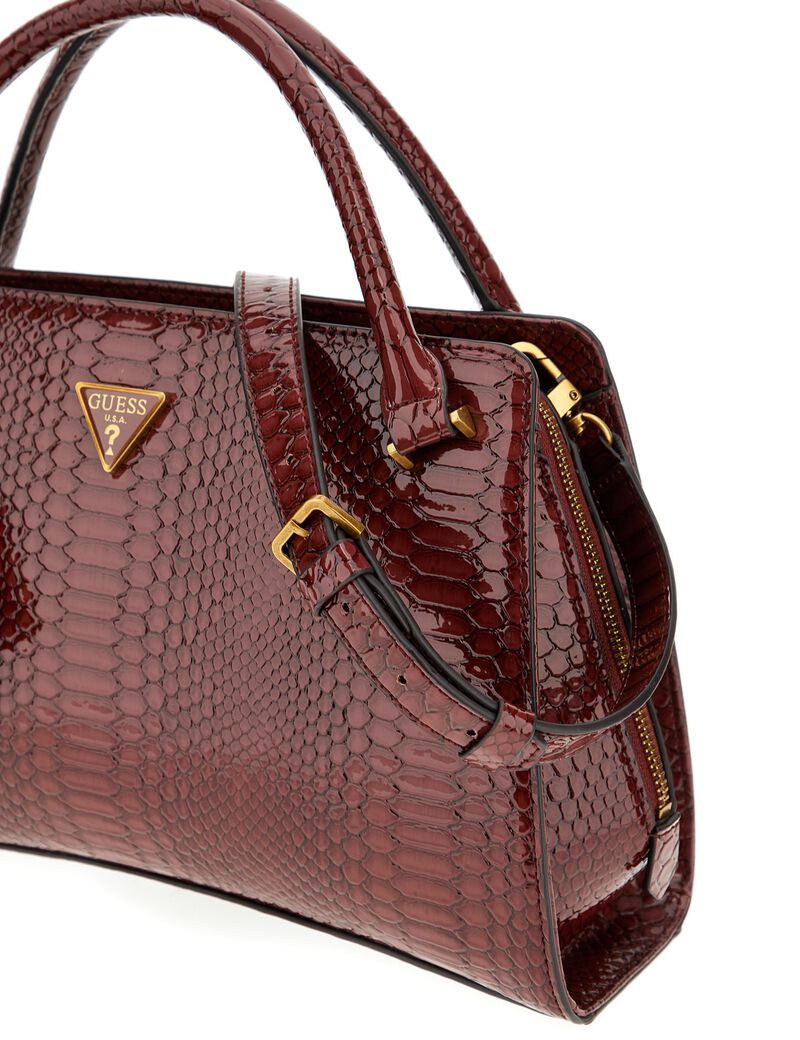 Annita python-print handbag