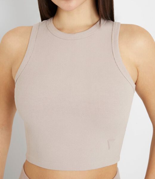 Rib knit crop tank top